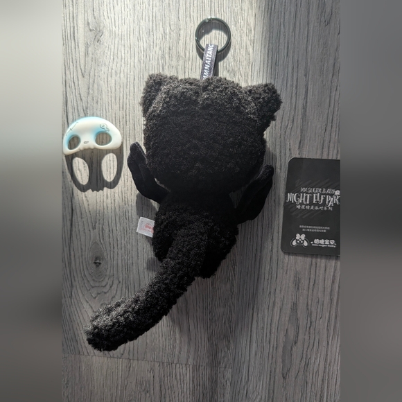 Kawaii Goth Bat Plush Bag Charm Keychain Creepy Cute Halloween - Picture 7 of 7